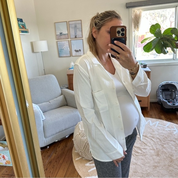 Onia Camp Collared Gauze Shirt NWT Size m - Picture 5 of 6